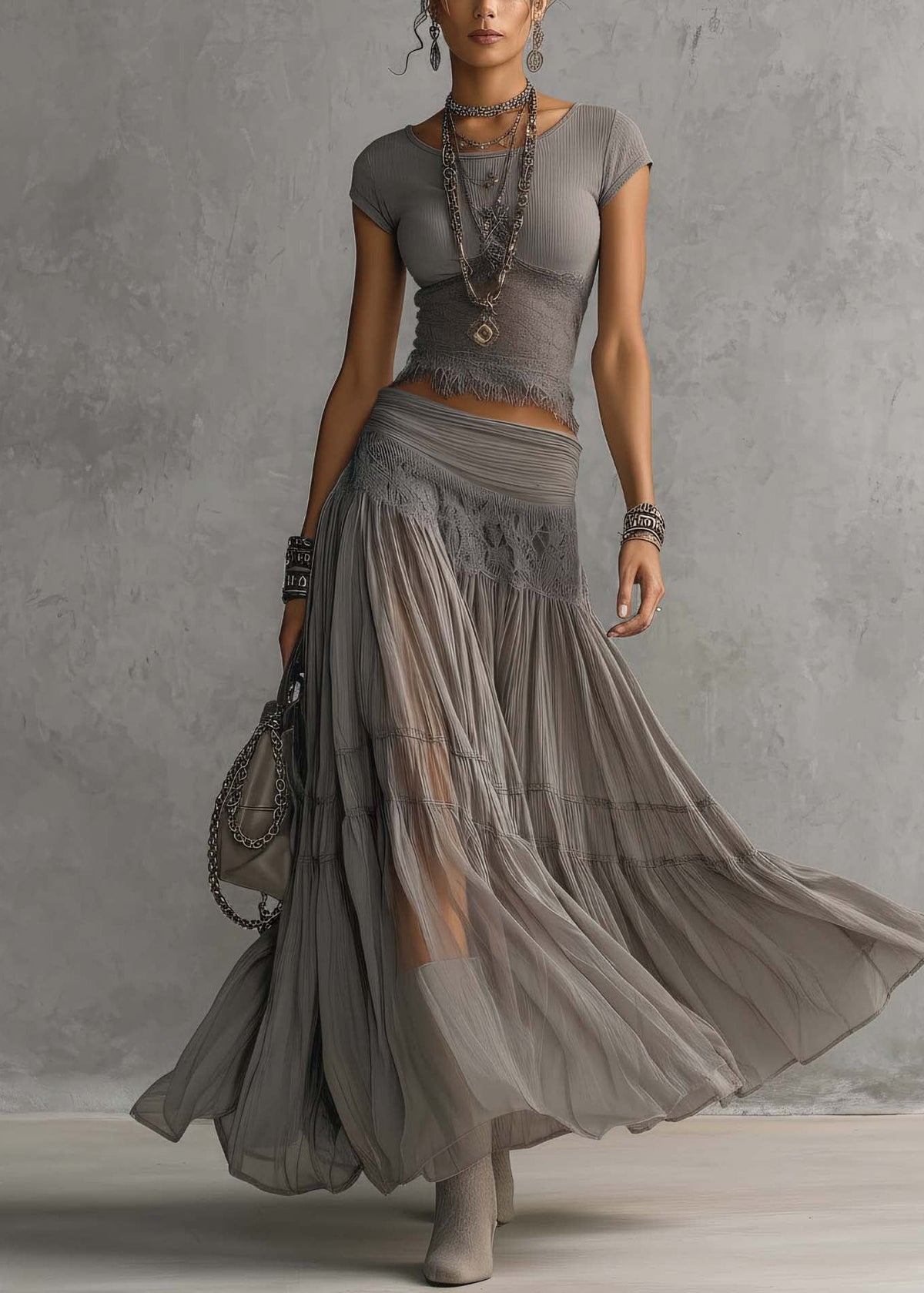 Natalia – Conjunto Glamour Plata