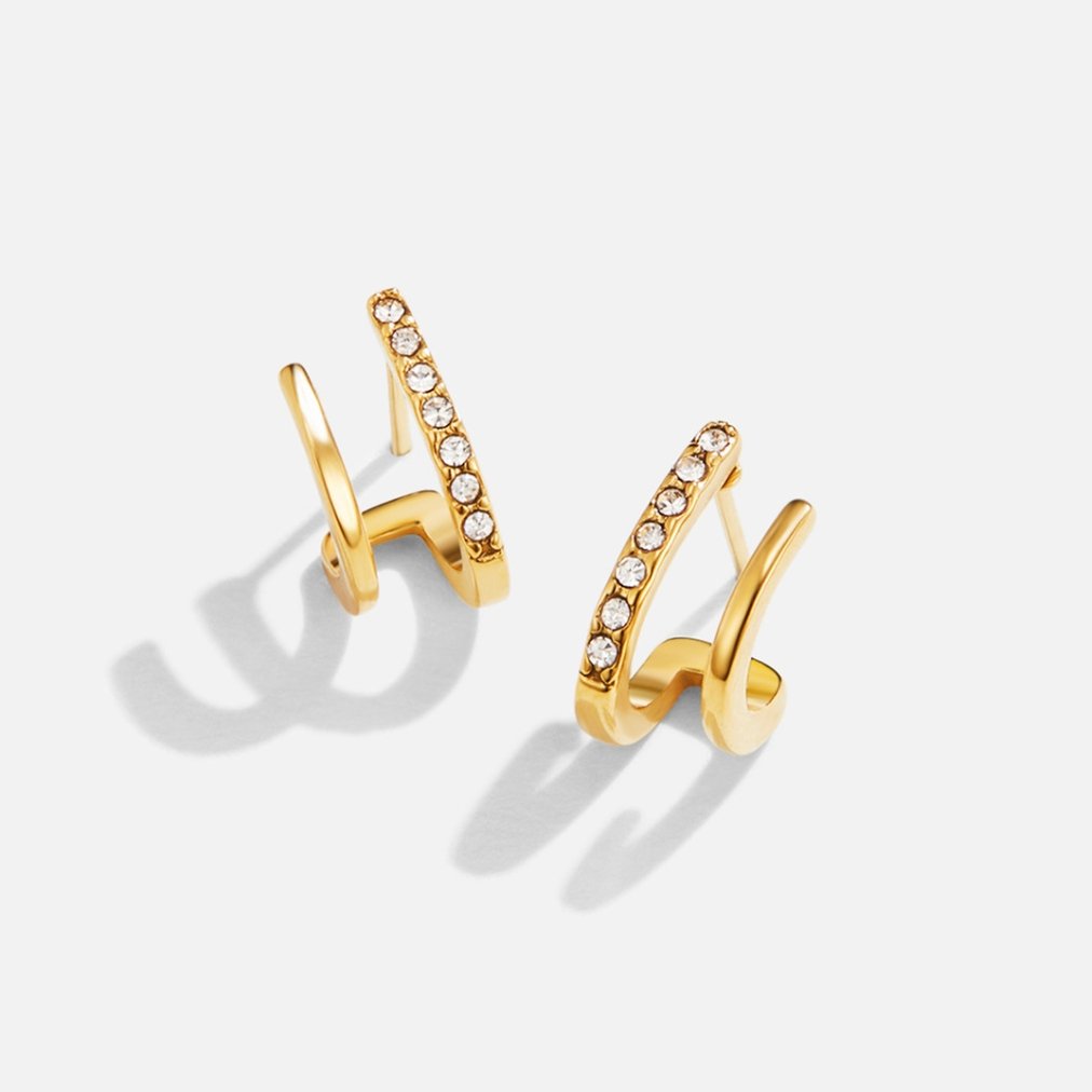 Garra – Pendientes Oro 18 k y Cristal