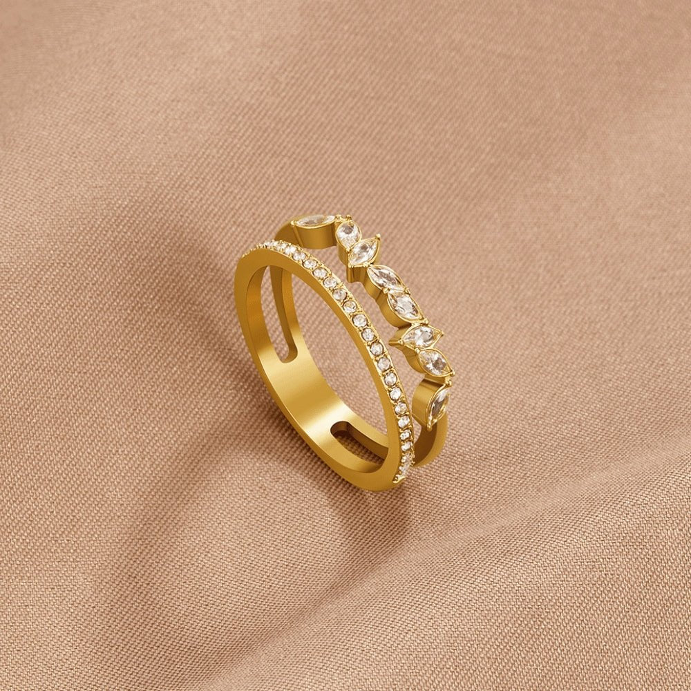 Mía – Anillo de Cristal Oro 18 k
