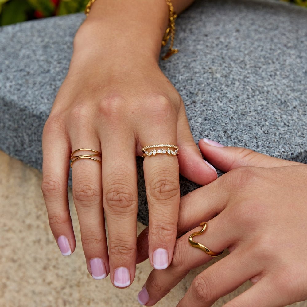 Mía – Anillo de Cristal Oro 18 k