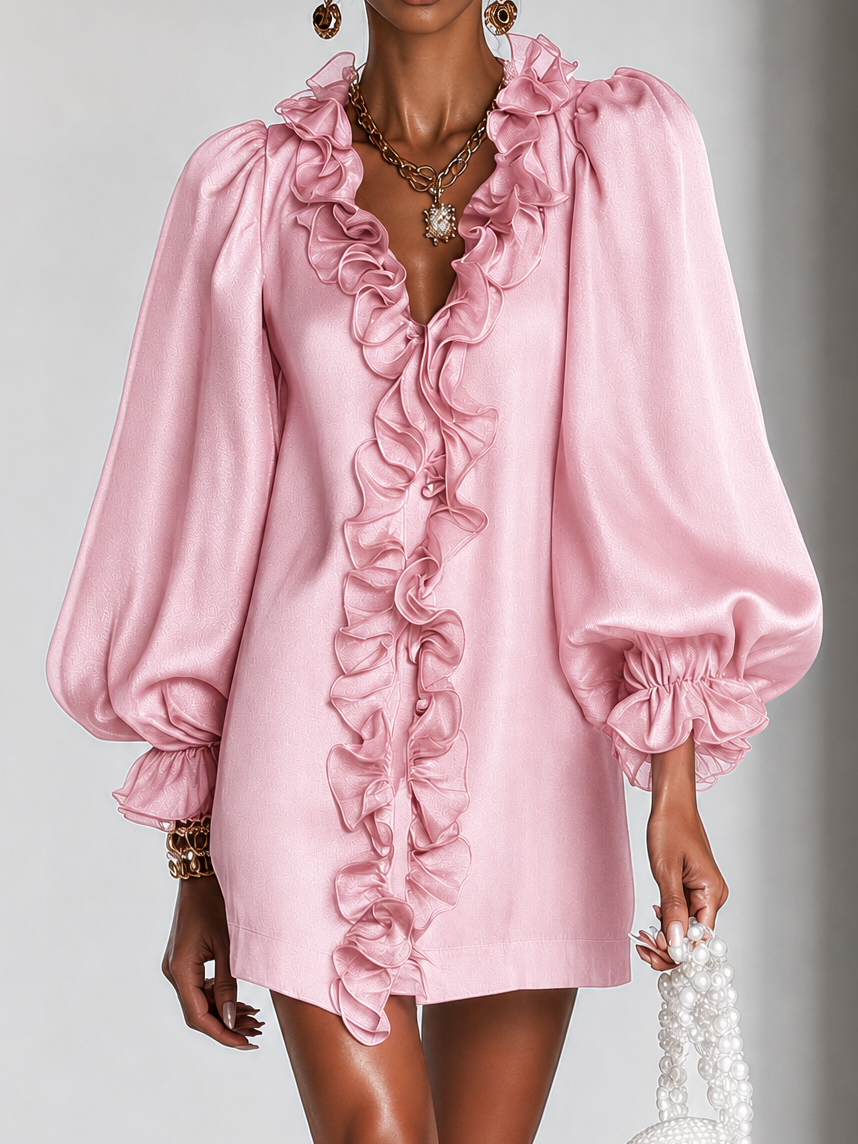 Roberta – Vestido Mini Volante