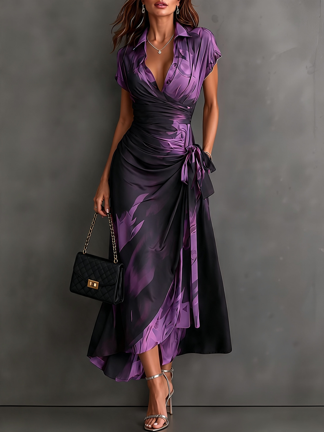 Flavia – Vestido Largo Cruzado