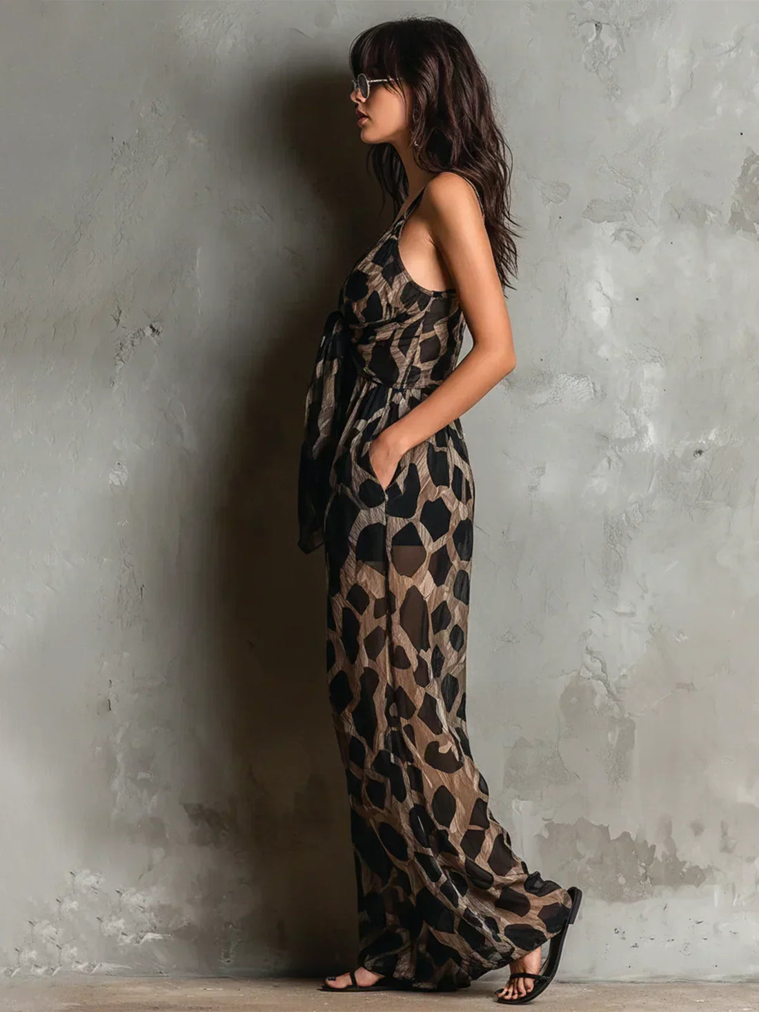 Irene – Mono Leopardo Wide Leg