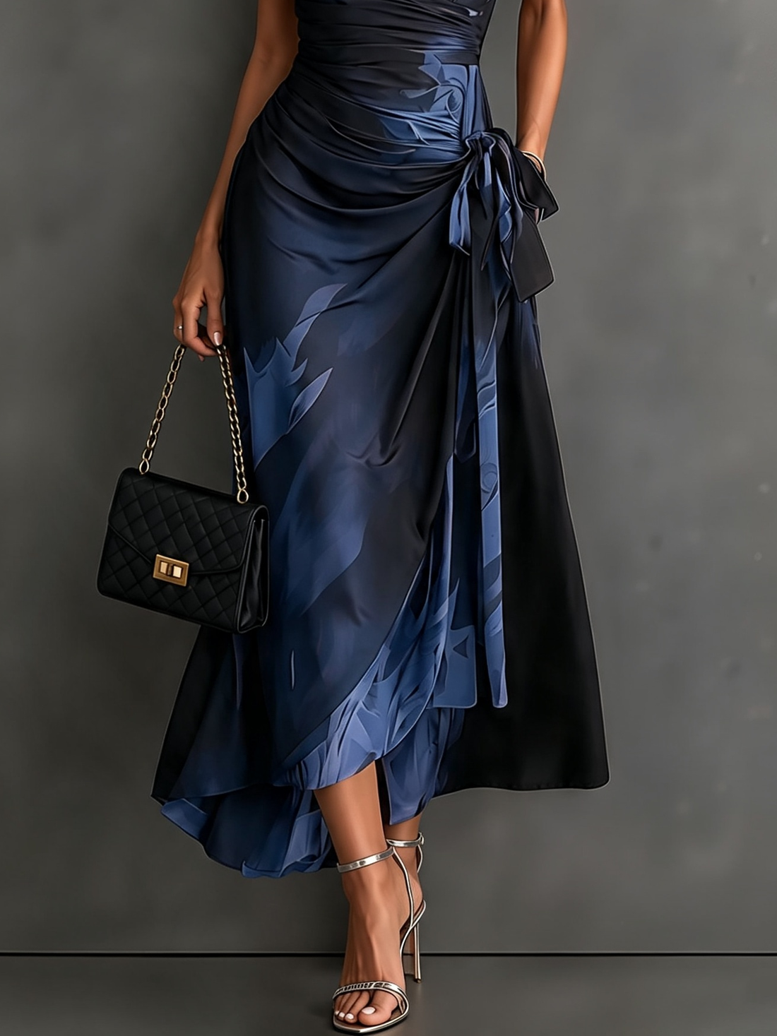 Flavia – Vestido Largo Cruzado