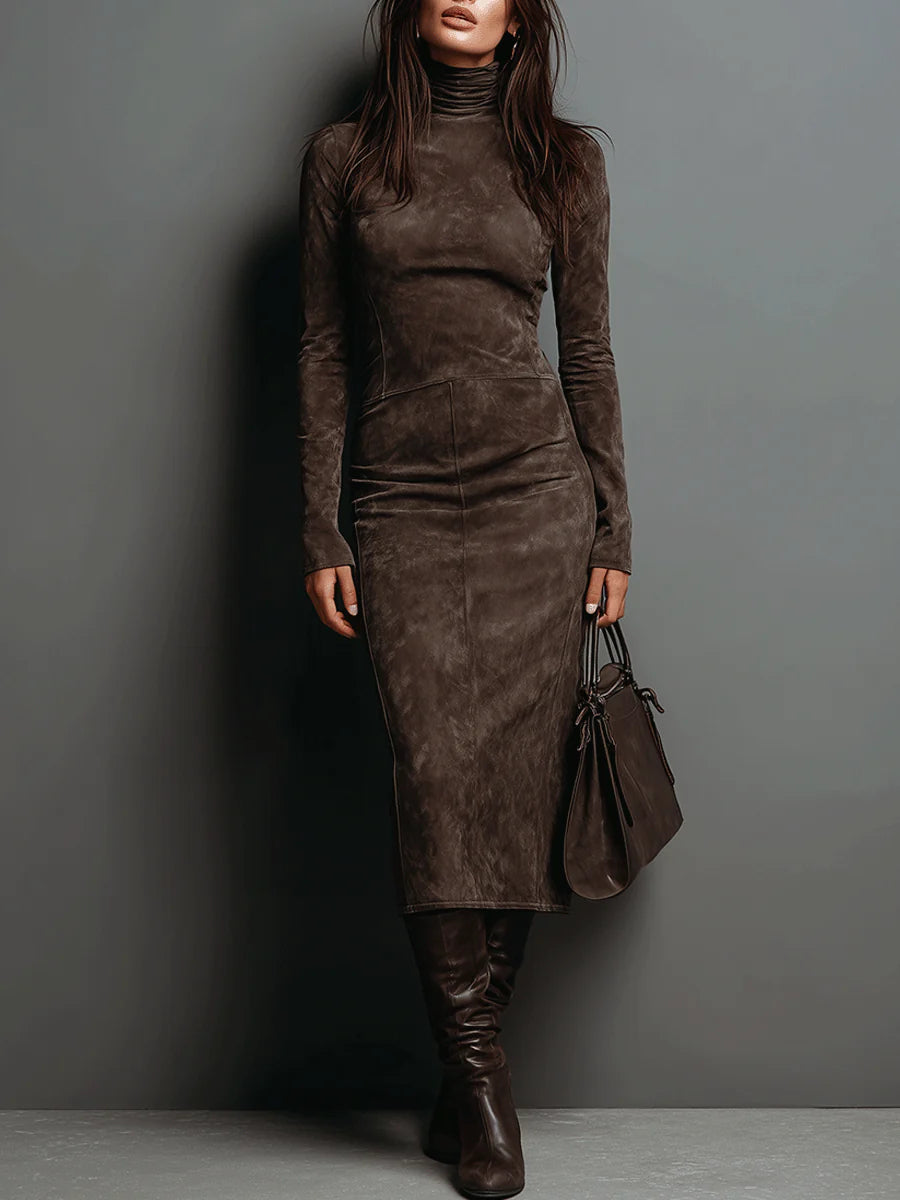 Fiorella – Vestido Midi Cuello Alto