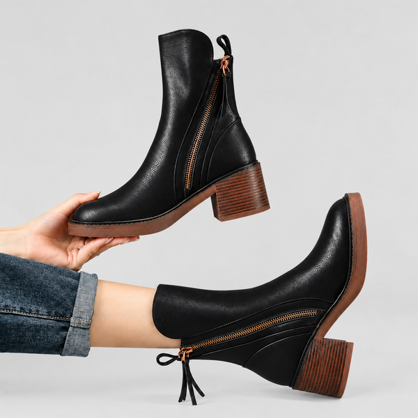 Monica – Botines Elegantes con Cremallera Lateral