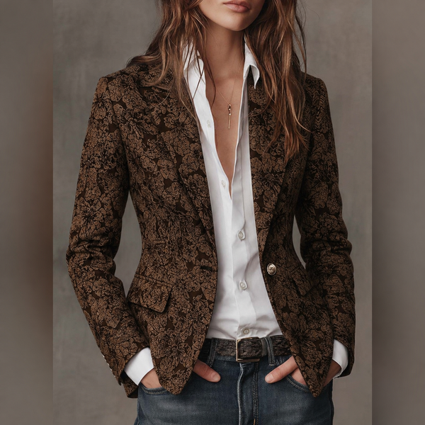 Loretta – Blazer Jacquard Entallado