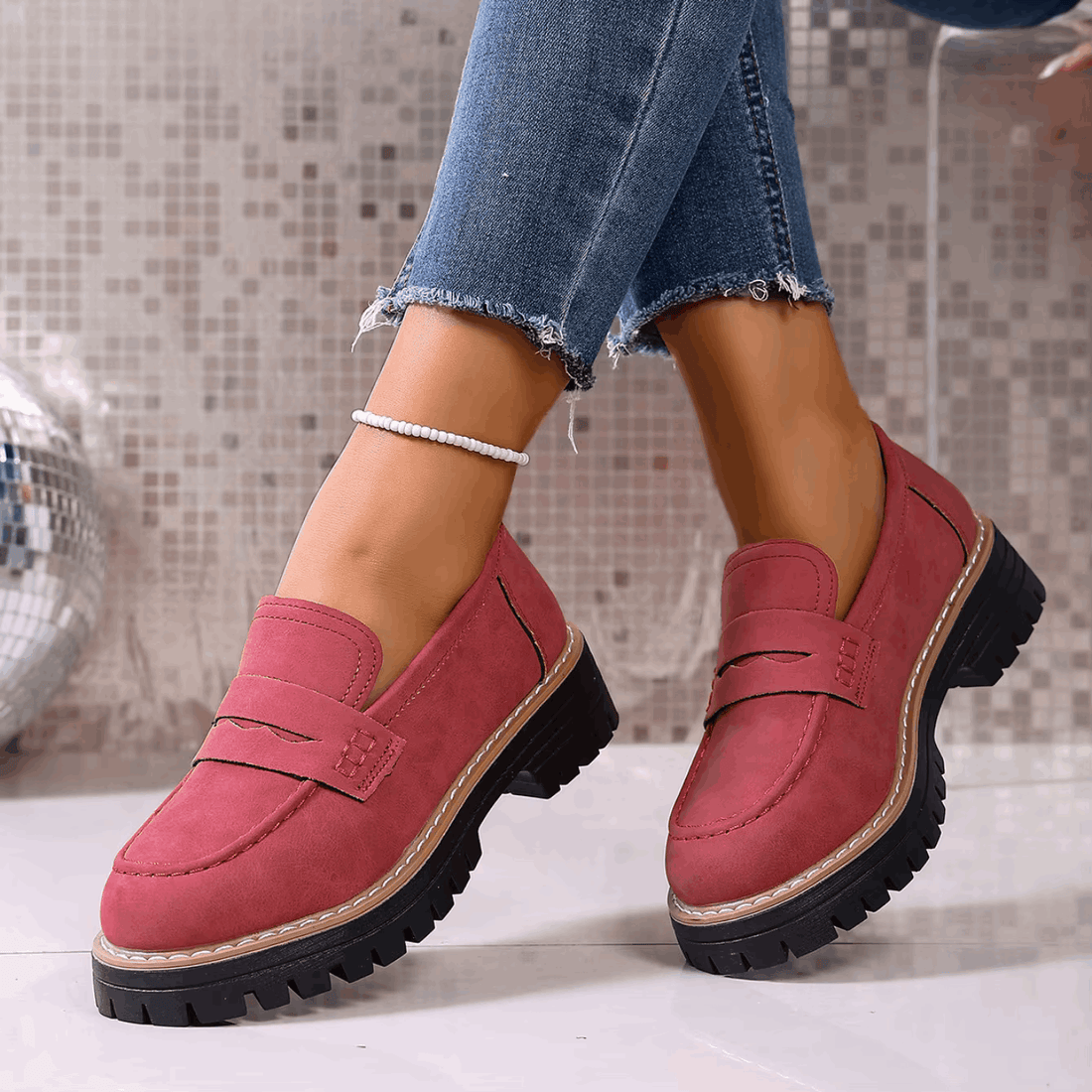 Elsa – Mocasines con Plataforma Estilo College