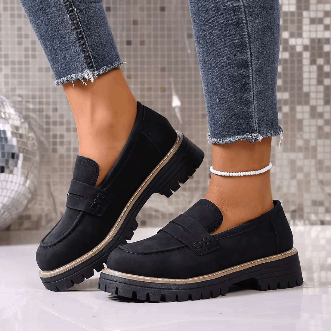 Elsa – Mocasines con Plataforma Estilo College