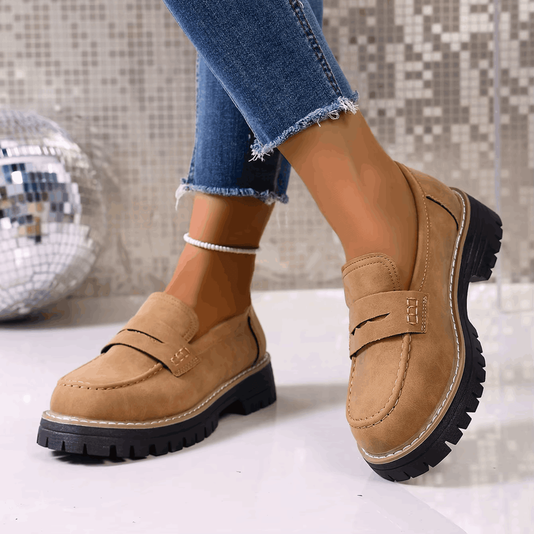 Elsa – Mocasines con Plataforma Estilo College