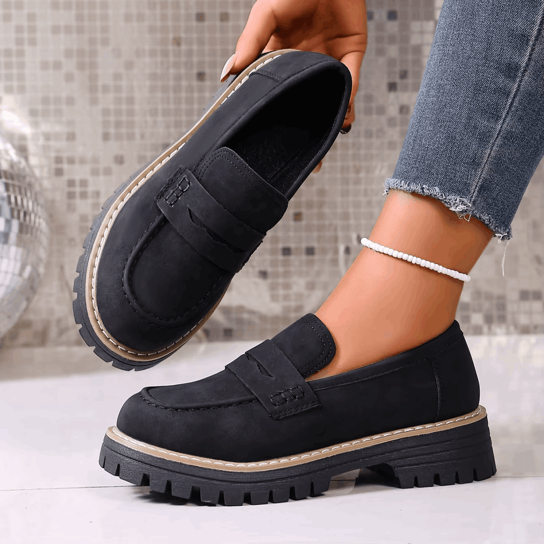 Elsa – Mocasines con Plataforma Estilo College