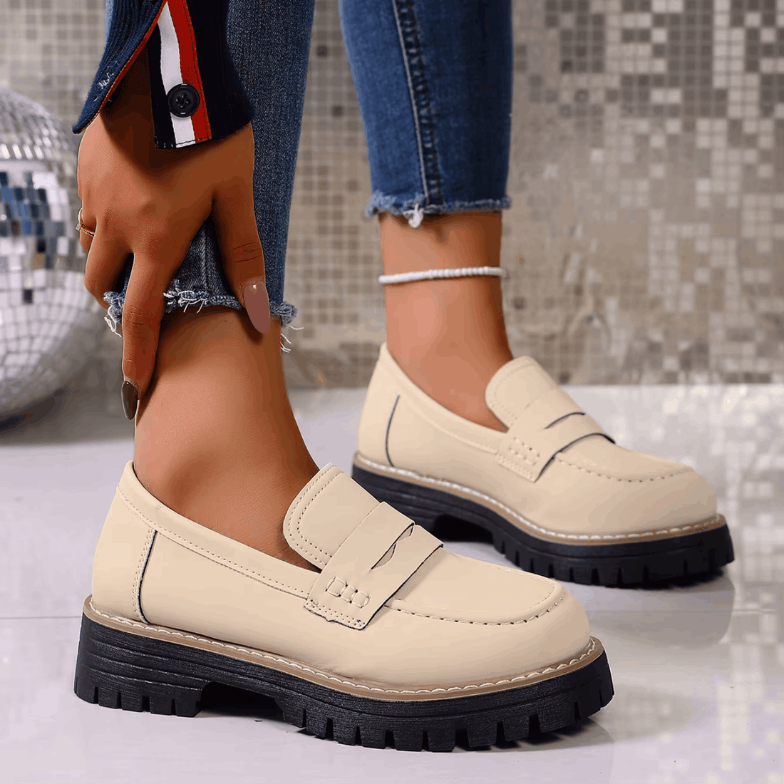 Elsa – Mocasines con Plataforma Estilo College