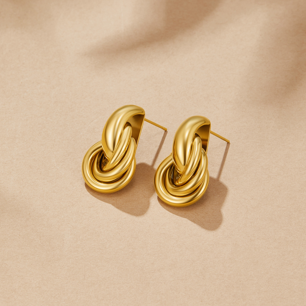 Sofía – Aros Trenzados Dorados