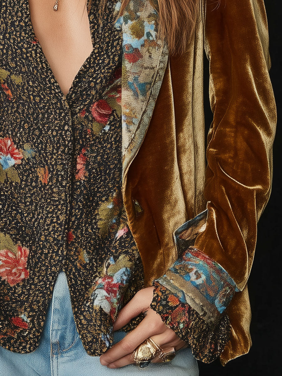 Anna – Blazer Patchwork Floral Vintage