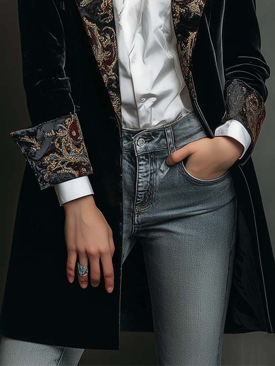 Camilla – Blazer Entallado Barroco Negro