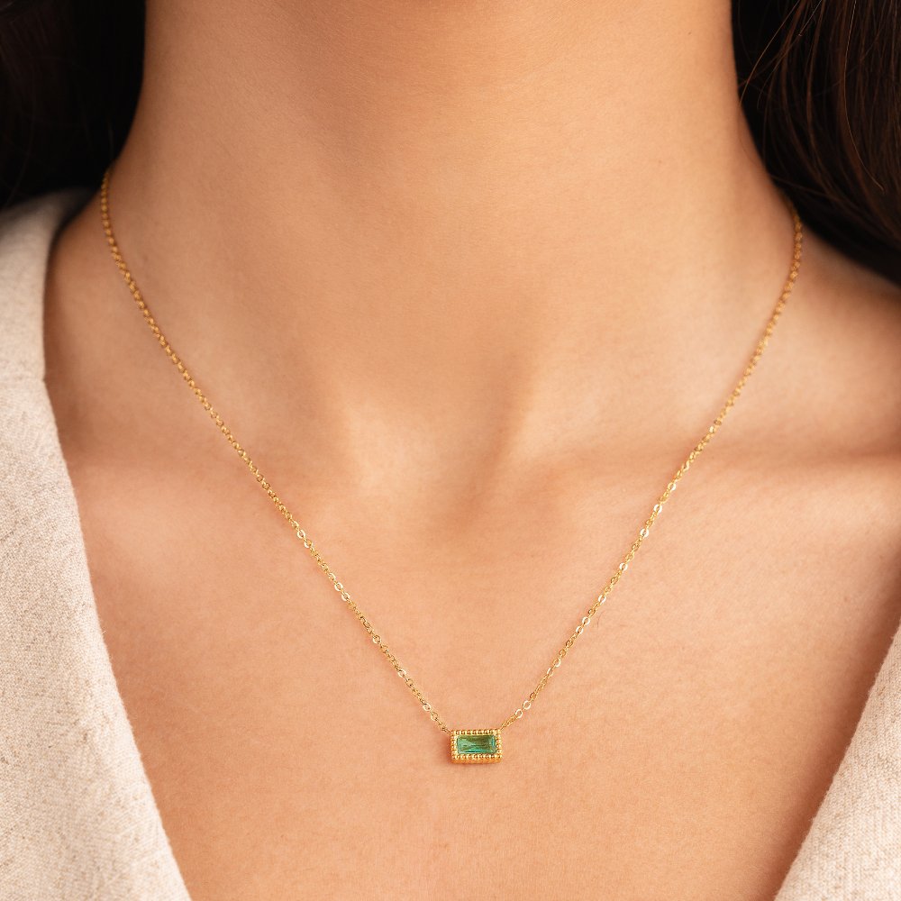 Baguette – Collar con Piedra Natal