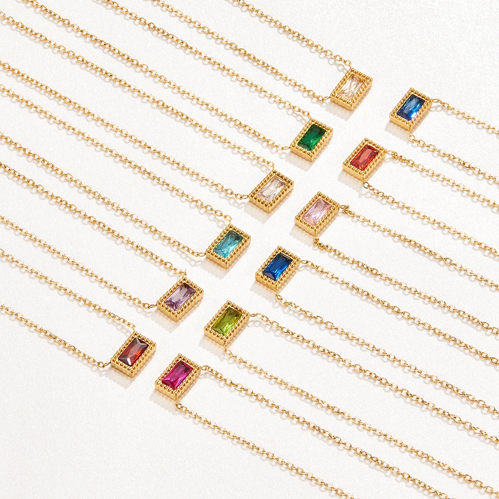 Baguette – Collar con Piedra Natal