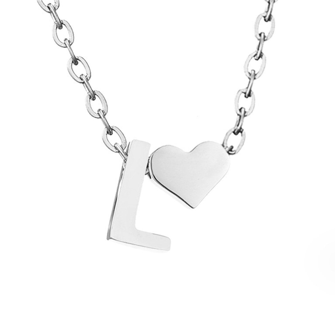 Forever Love – Collar con Inicial Plateado