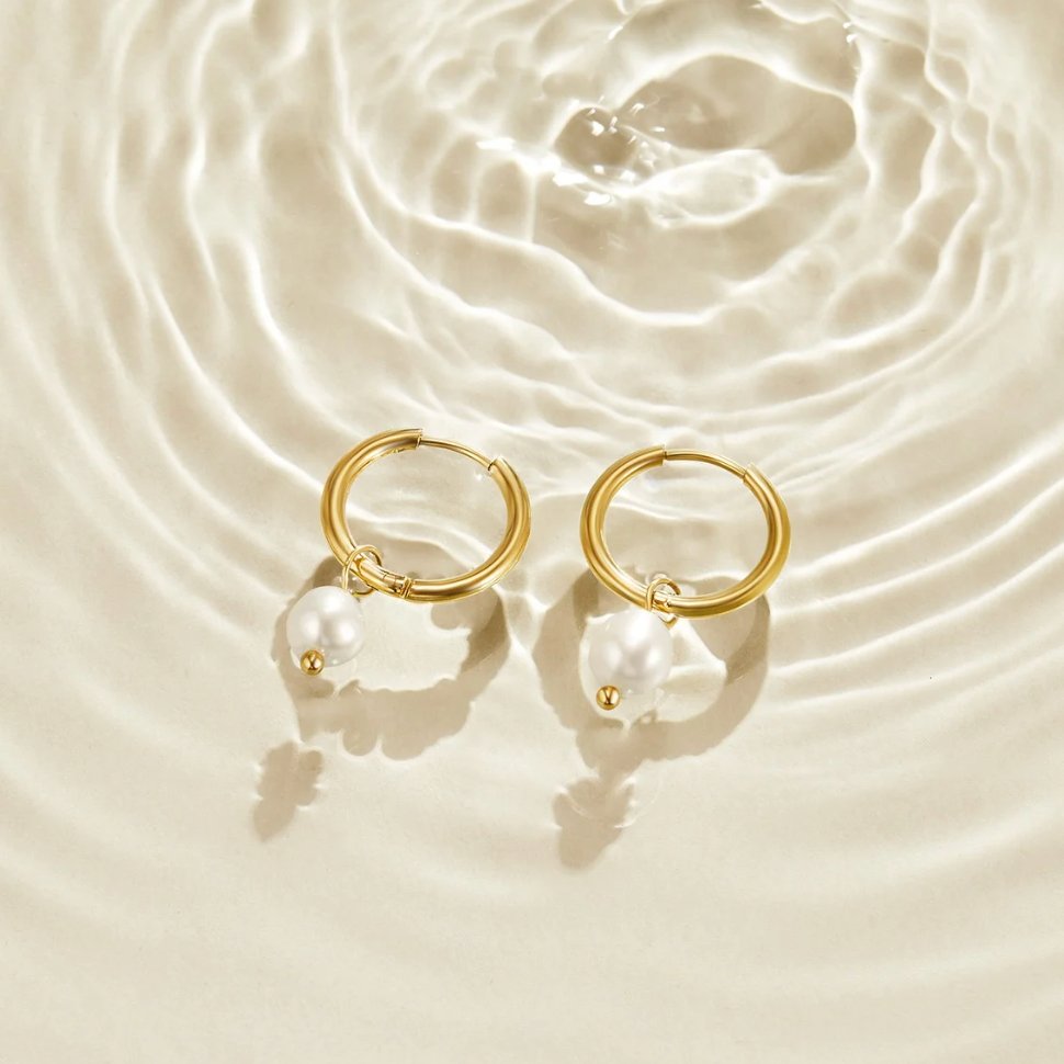 Bella – Aros con Perla de Agua Dulce