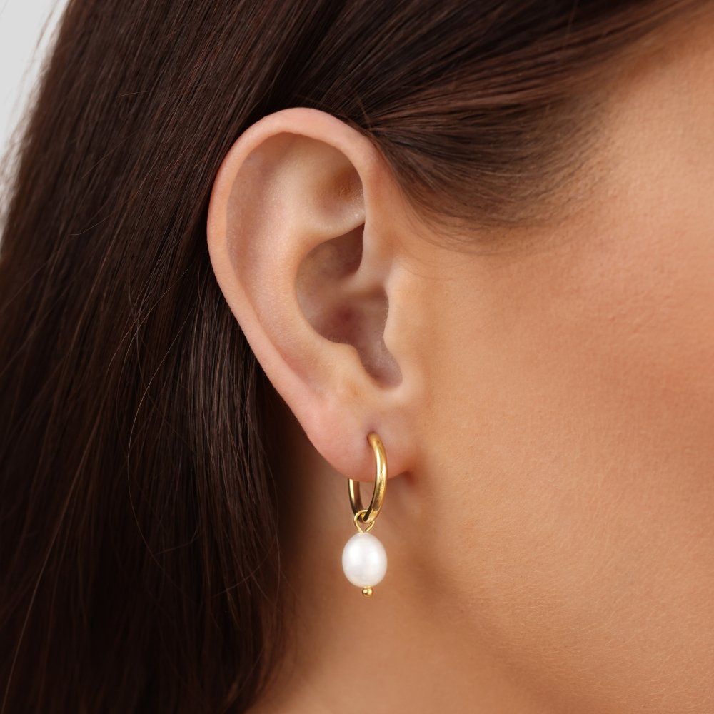 Bella – Aros con Perla de Agua Dulce
