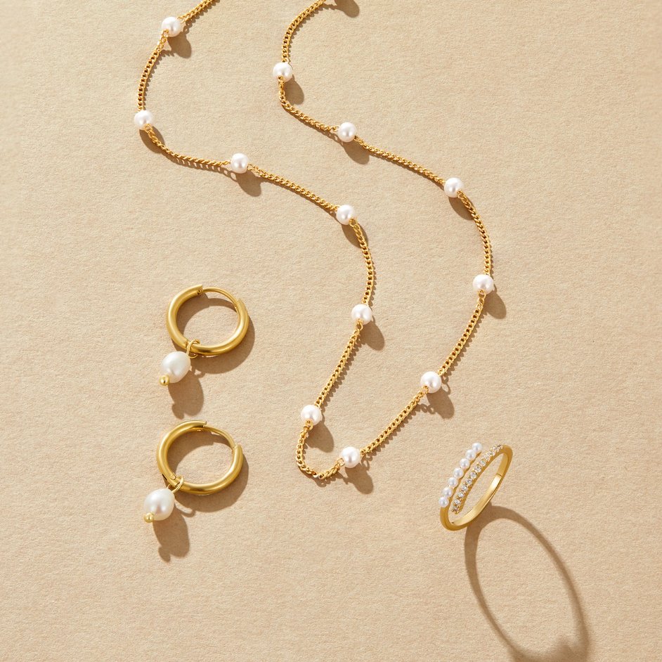 Bella – Aros con Perla de Agua Dulce