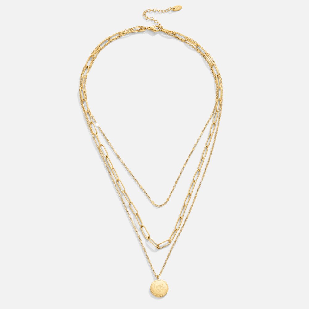 Geya – Collar en Capas con Moneda