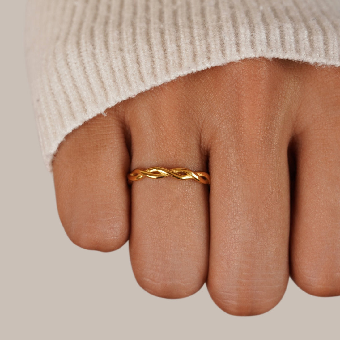 Infinito – Anillo Trenzado Oro 18 k