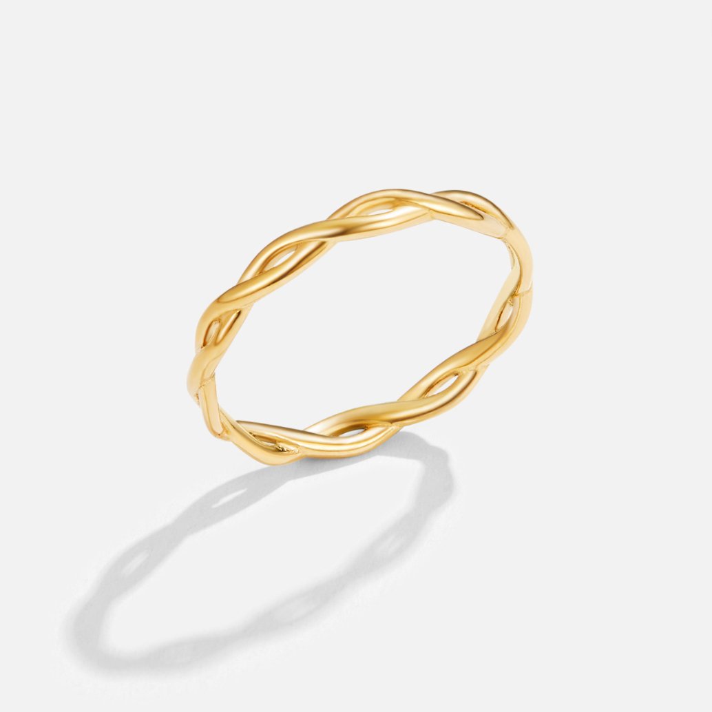 Infinito – Anillo Trenzado Oro 18 k
