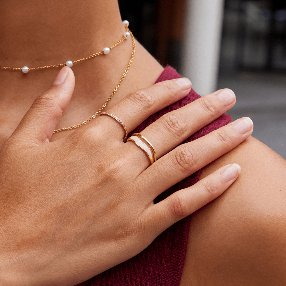 Sahara – Anillo en Capas Dorado