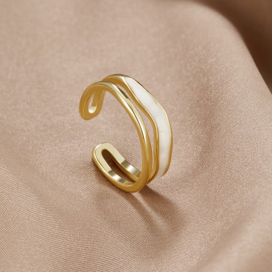 Sahara – Anillo en Capas Dorado