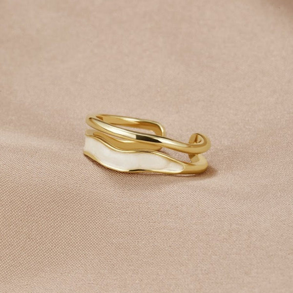Sahara – Anillo en Capas Dorado