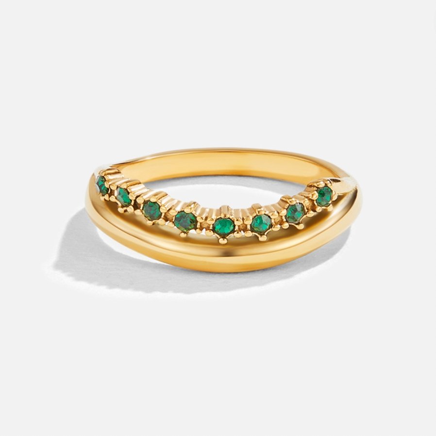 Marissa – Anillo en Capas Verde Esmeralda