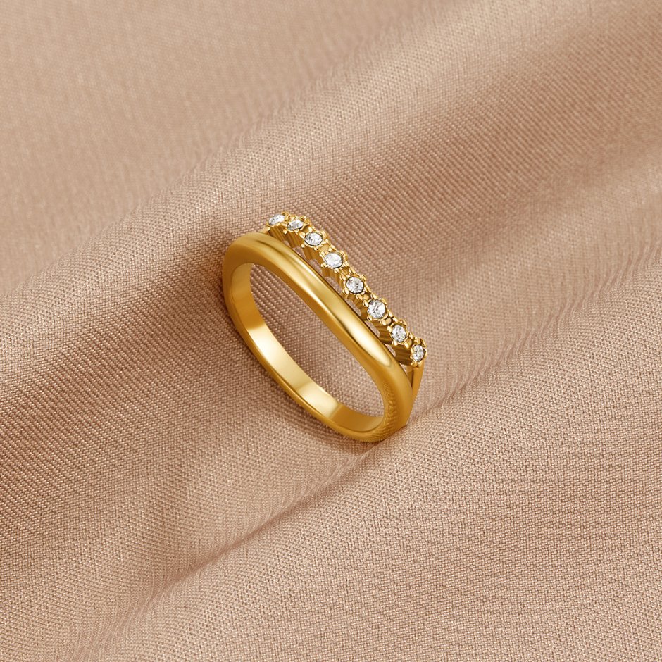 Marissa – Anillo en Capas Cristal Blanco