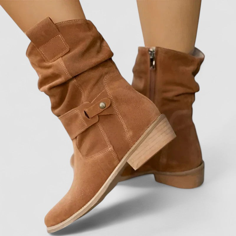 Lucia – Botines Camperos con Caña Fruncida