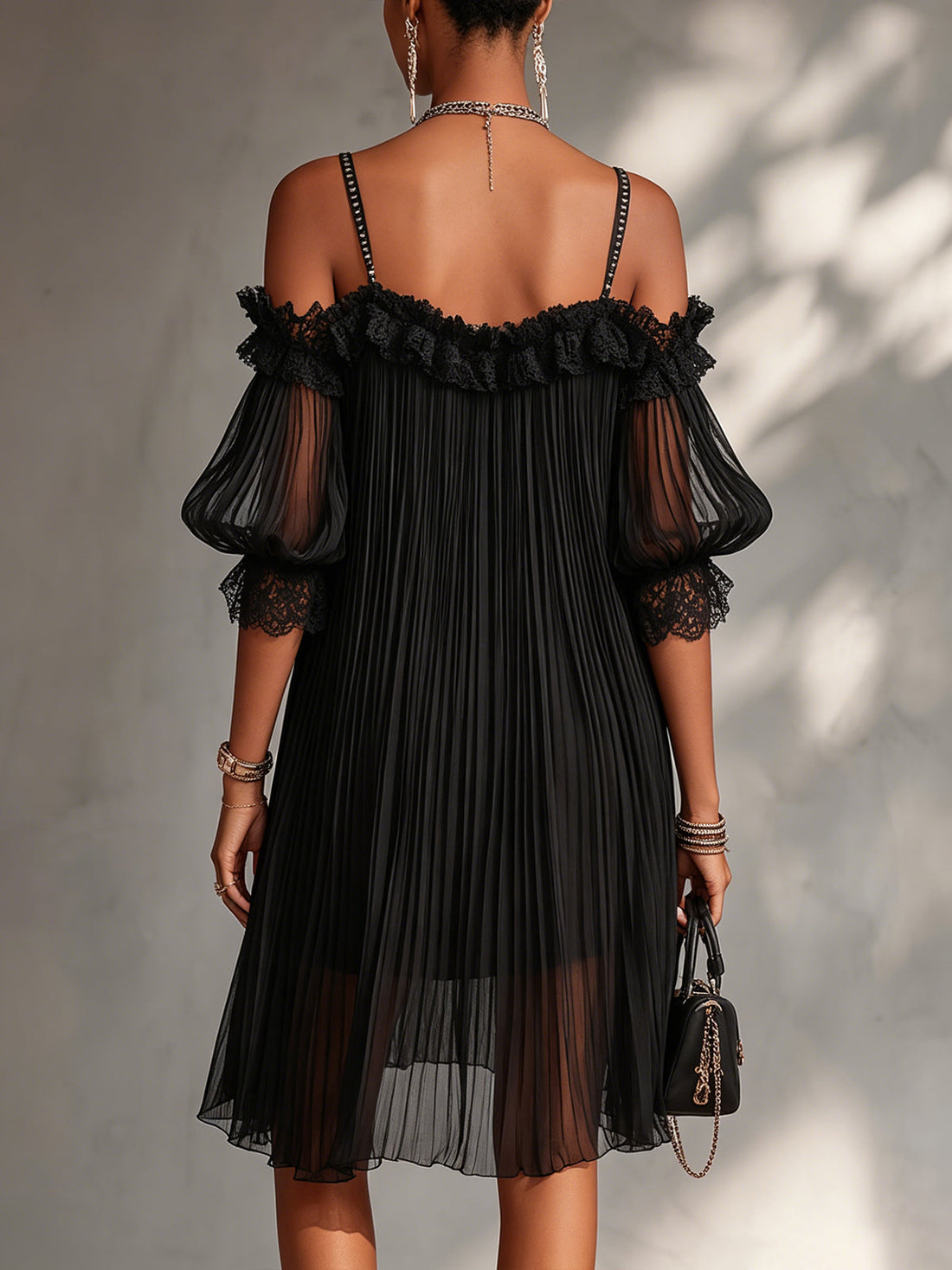 Maria – Vestido de Noche Plisado
