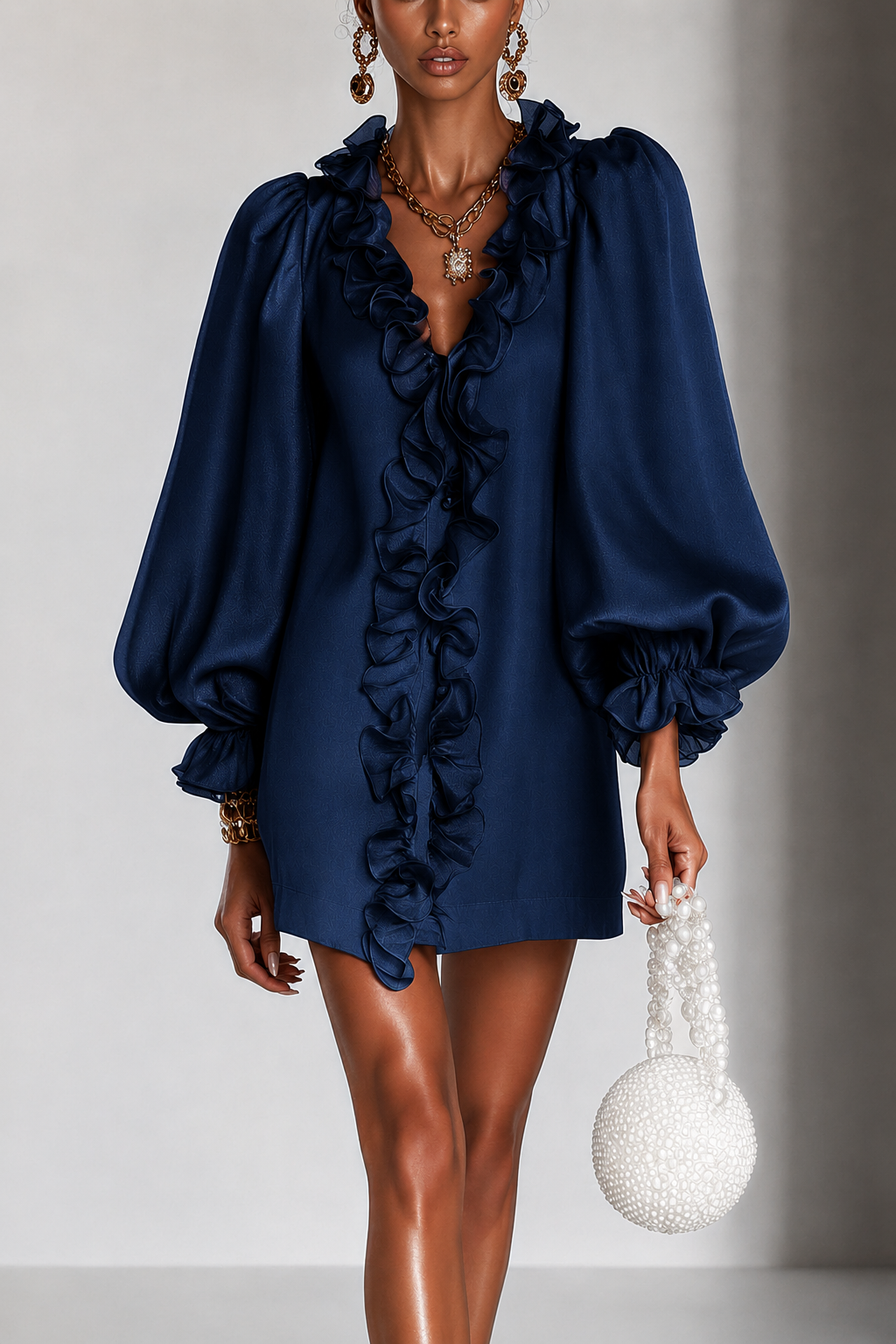 Roberta – Vestido Mini Volante
