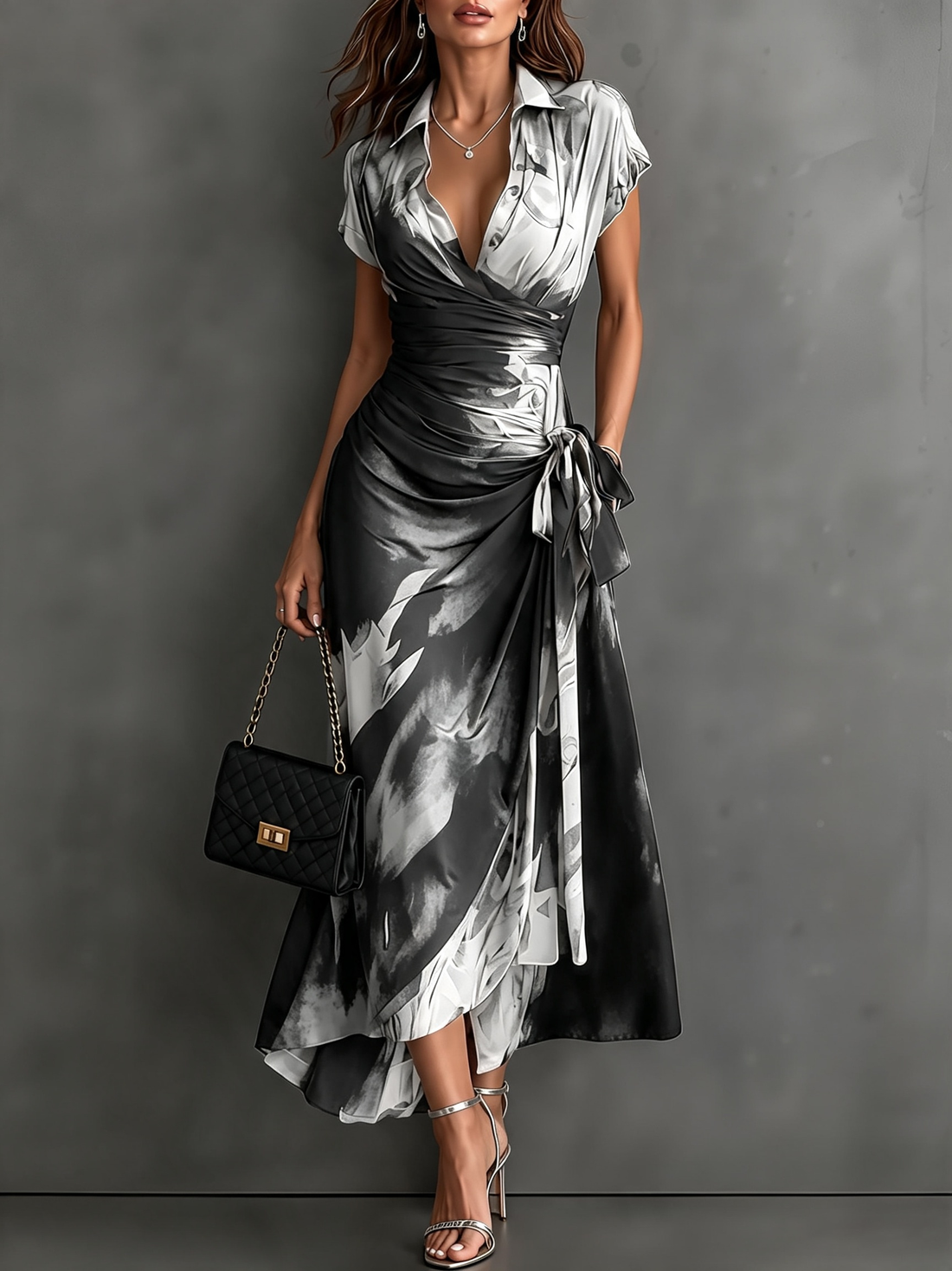 Flavia – Vestido Largo Cruzado