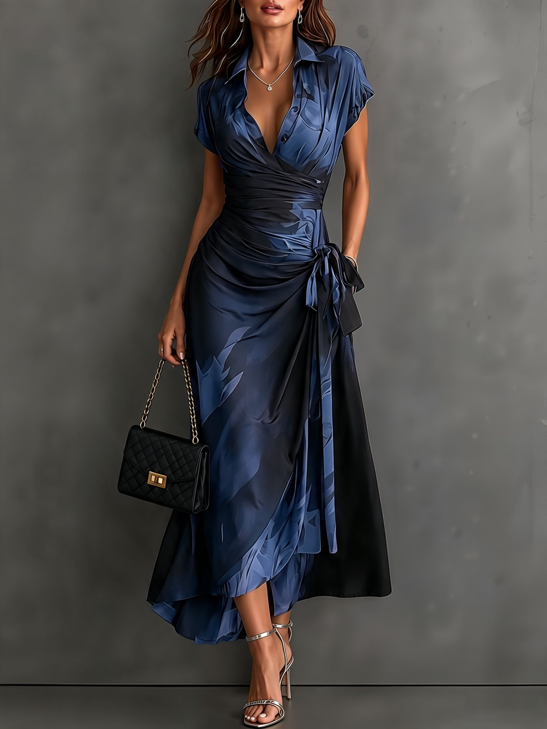 Flavia – Vestido Largo Cruzado