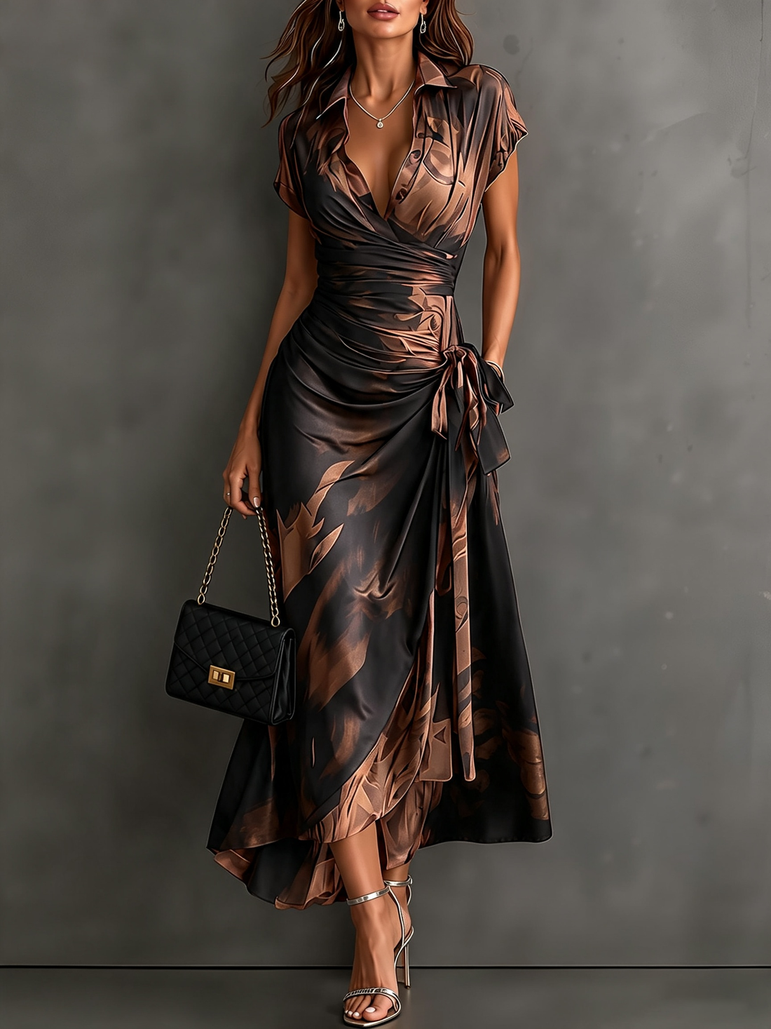 Flavia – Vestido Largo Cruzado