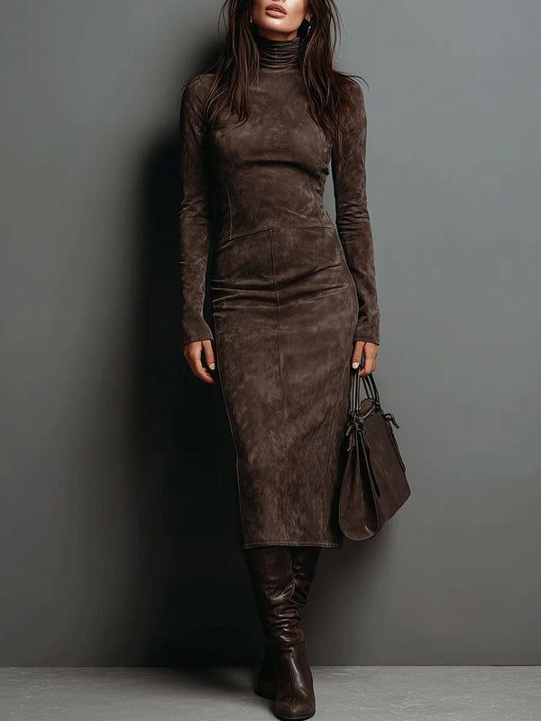 Fiorella – Vestido Midi Cuello Alto