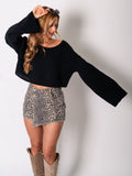 Ayla Musselin Bluse - Schwarz
