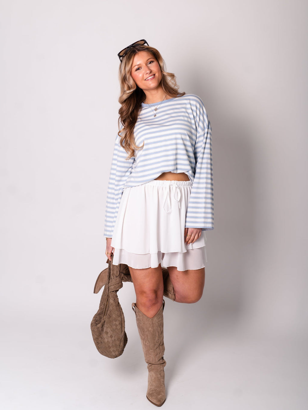 Flowy Volant Skort - Weiß