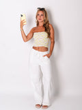 Nala Bandeau Top - Leo/Lila/Gelb