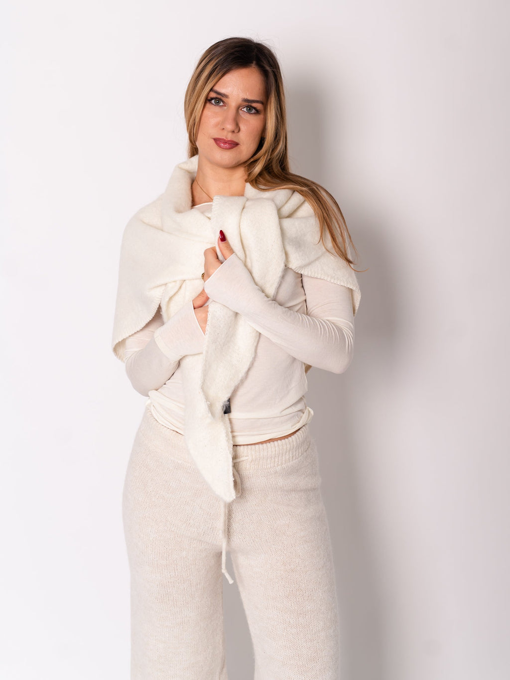 Layer Dreiecksschal - Creme