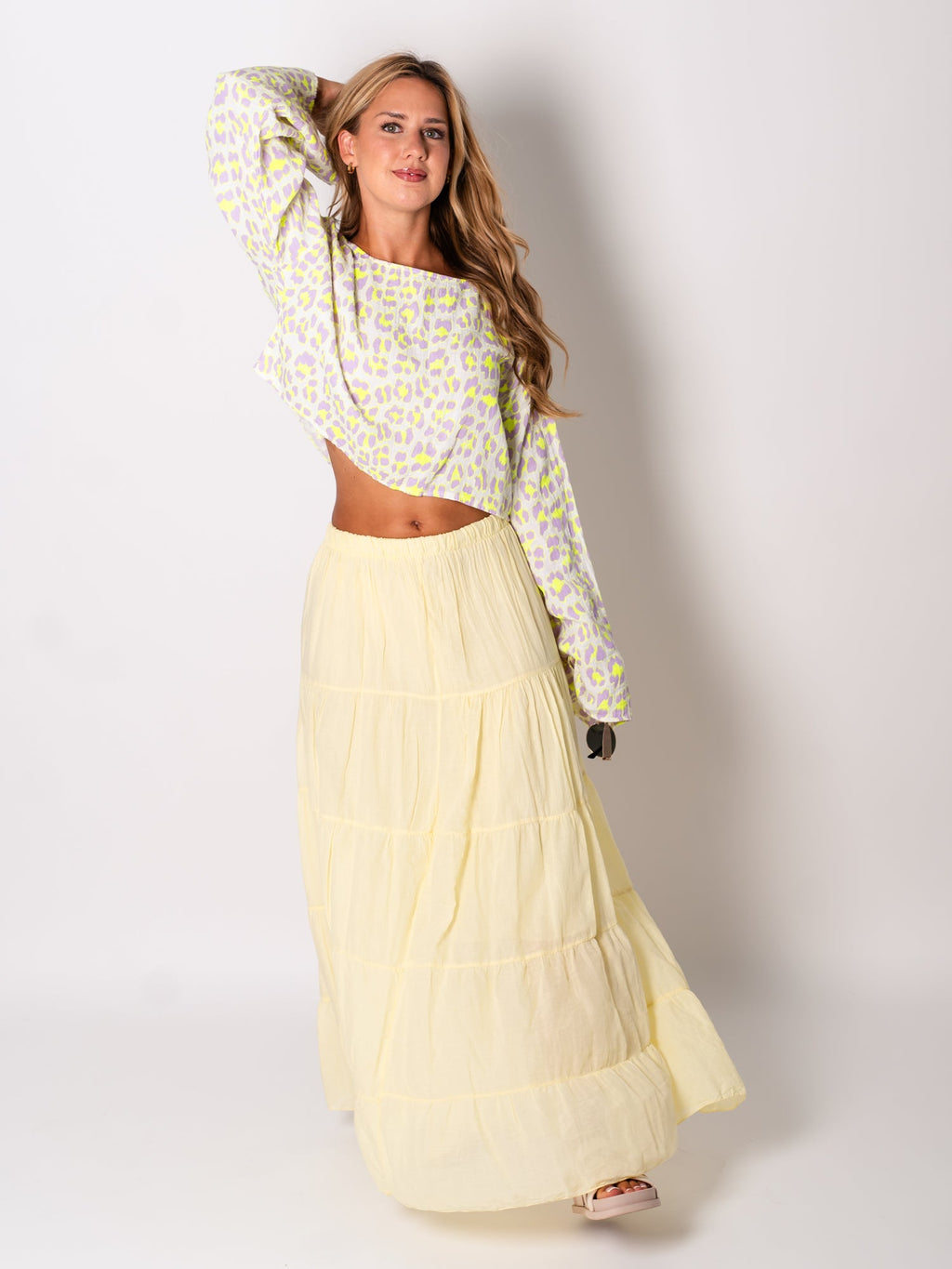 Ayla Musselin Bluse - Leo/Lila/Gelb