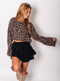 Ayla Musselin Bluse - Leo/Camel