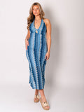 Ibiza Neckholder Kleid - Dunkelblau