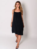 Sunny Musselin Kleid - Schwarz