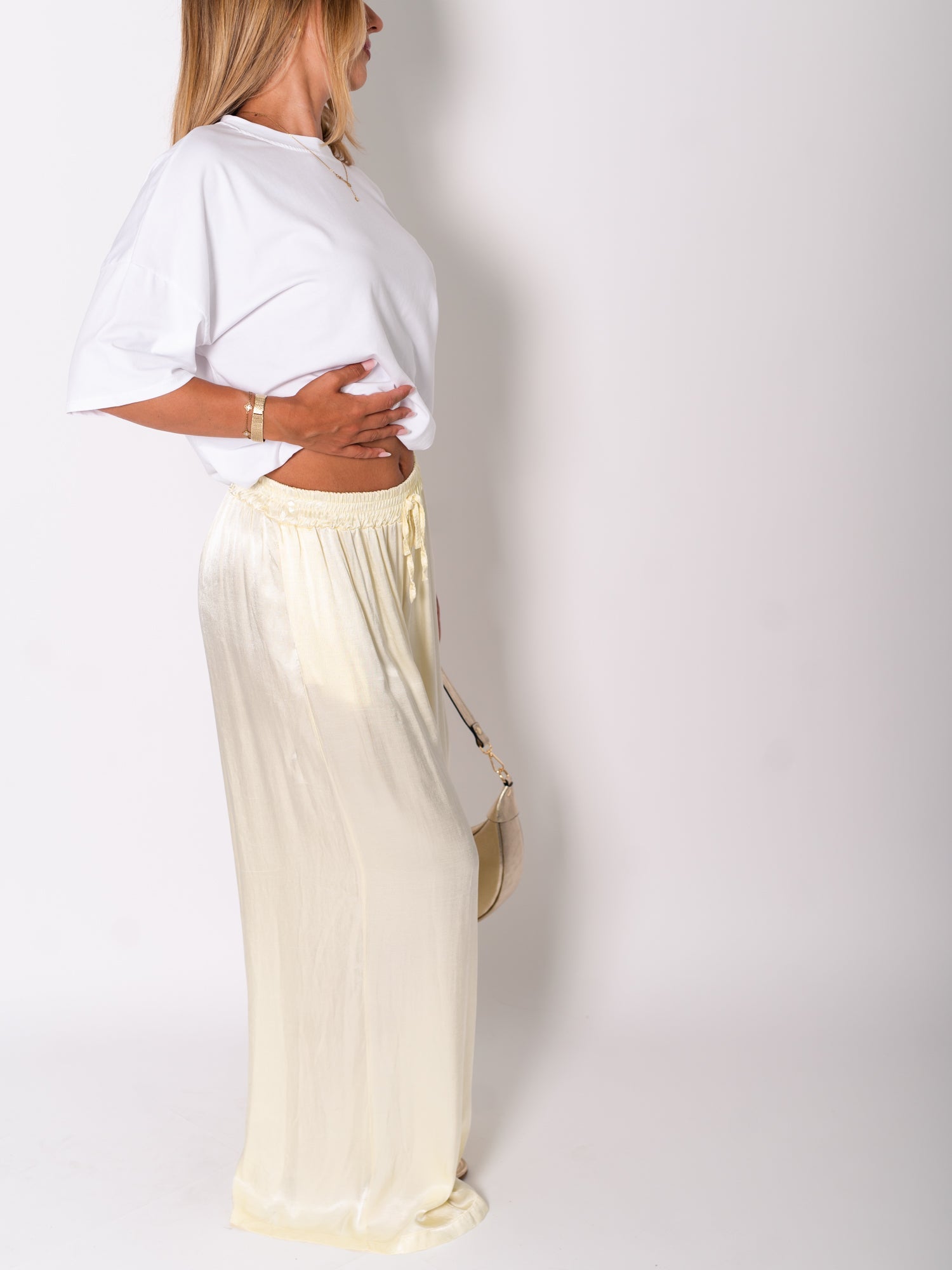 Ella Seiden Hose - Butteryellow