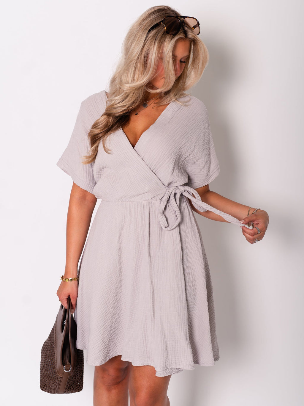 Felina Shirt Musselin Kleid - Beige